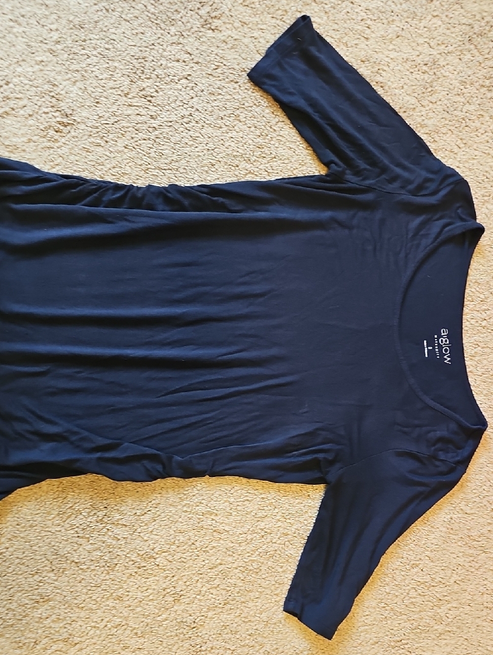 a:glow Black Scoop Neck Short Sleeve Tee